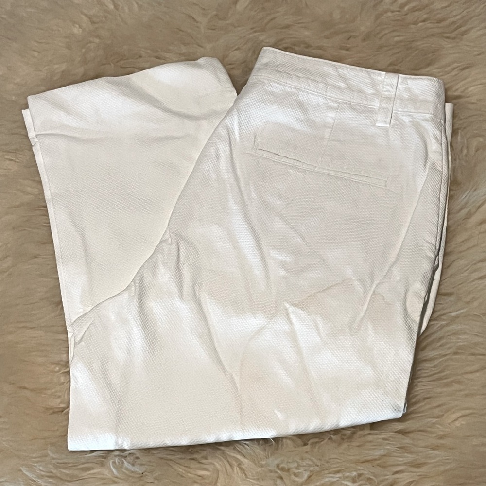 Ralph Lauren Linen White Ankle Pants